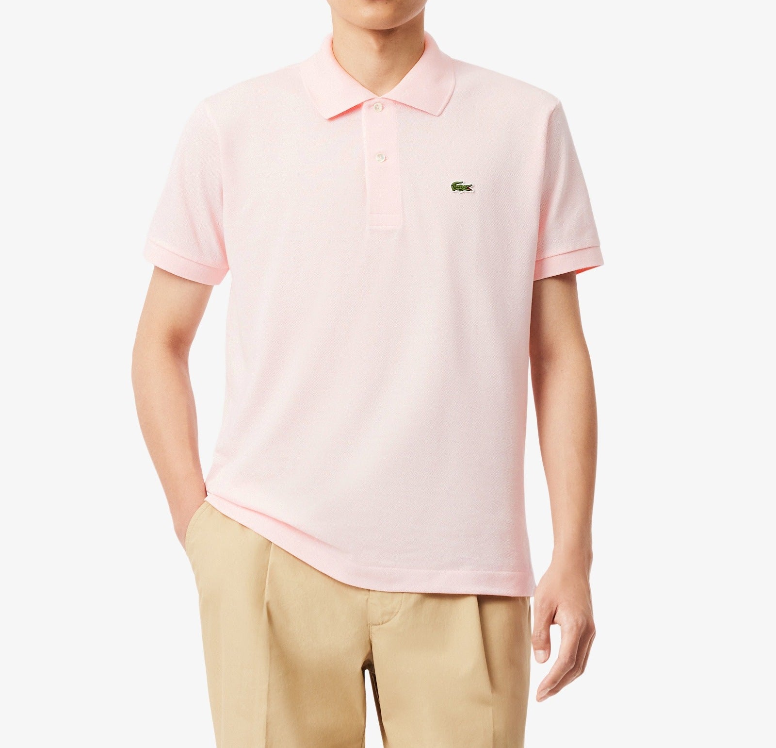 LACOSTE Polo Uomo L.12.12. Original-Rosa Chiaro