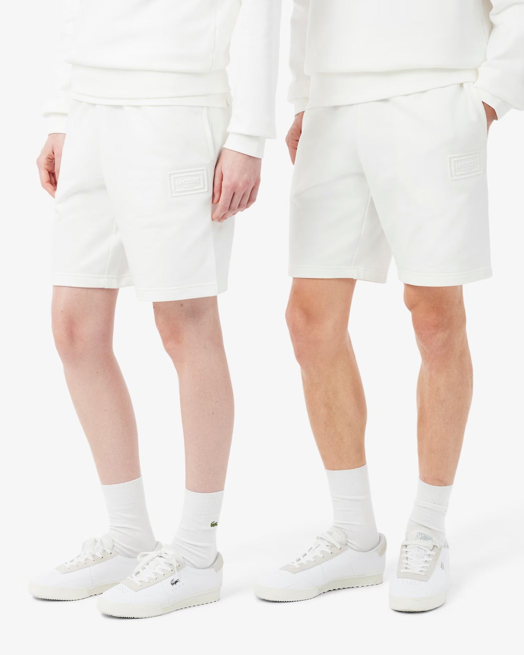 LACOSTE Shorts Unisex Tessuto Felpato-Bianco