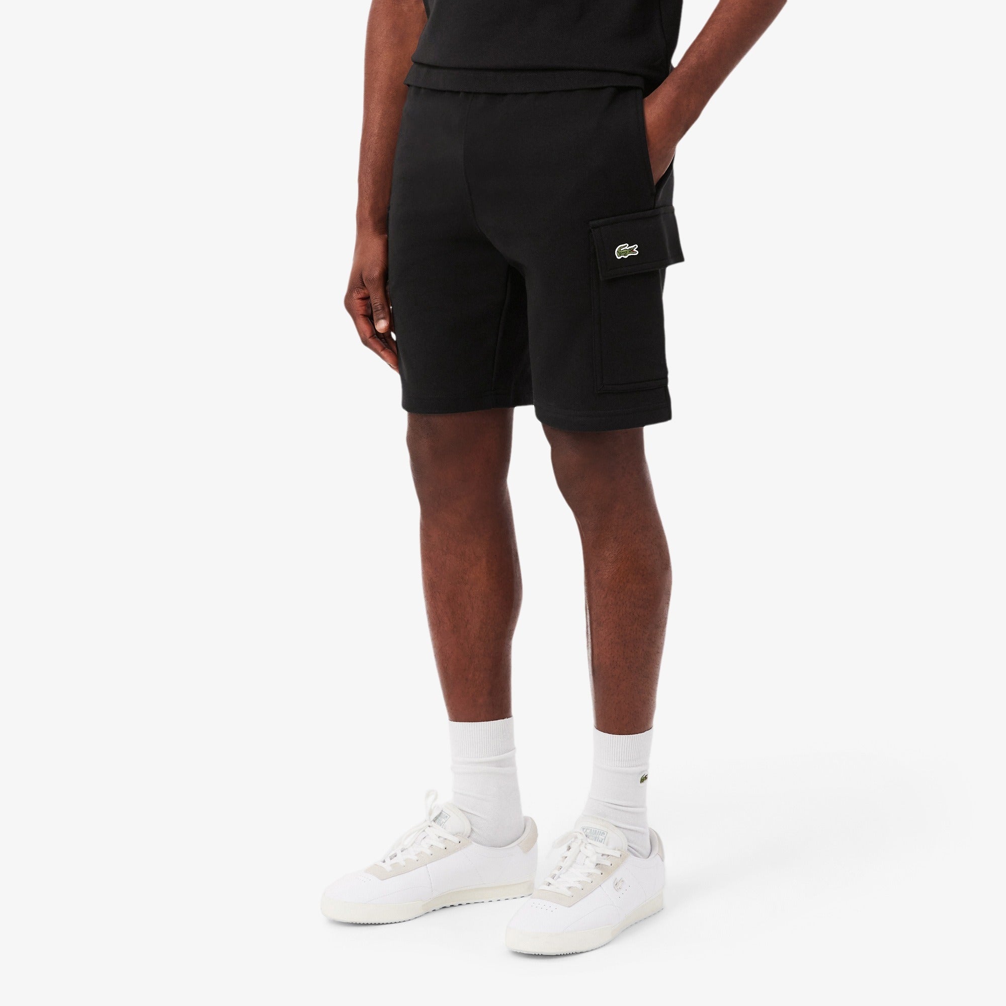 LACOSTE Shorts Uomo Cargo Cotone-Nero