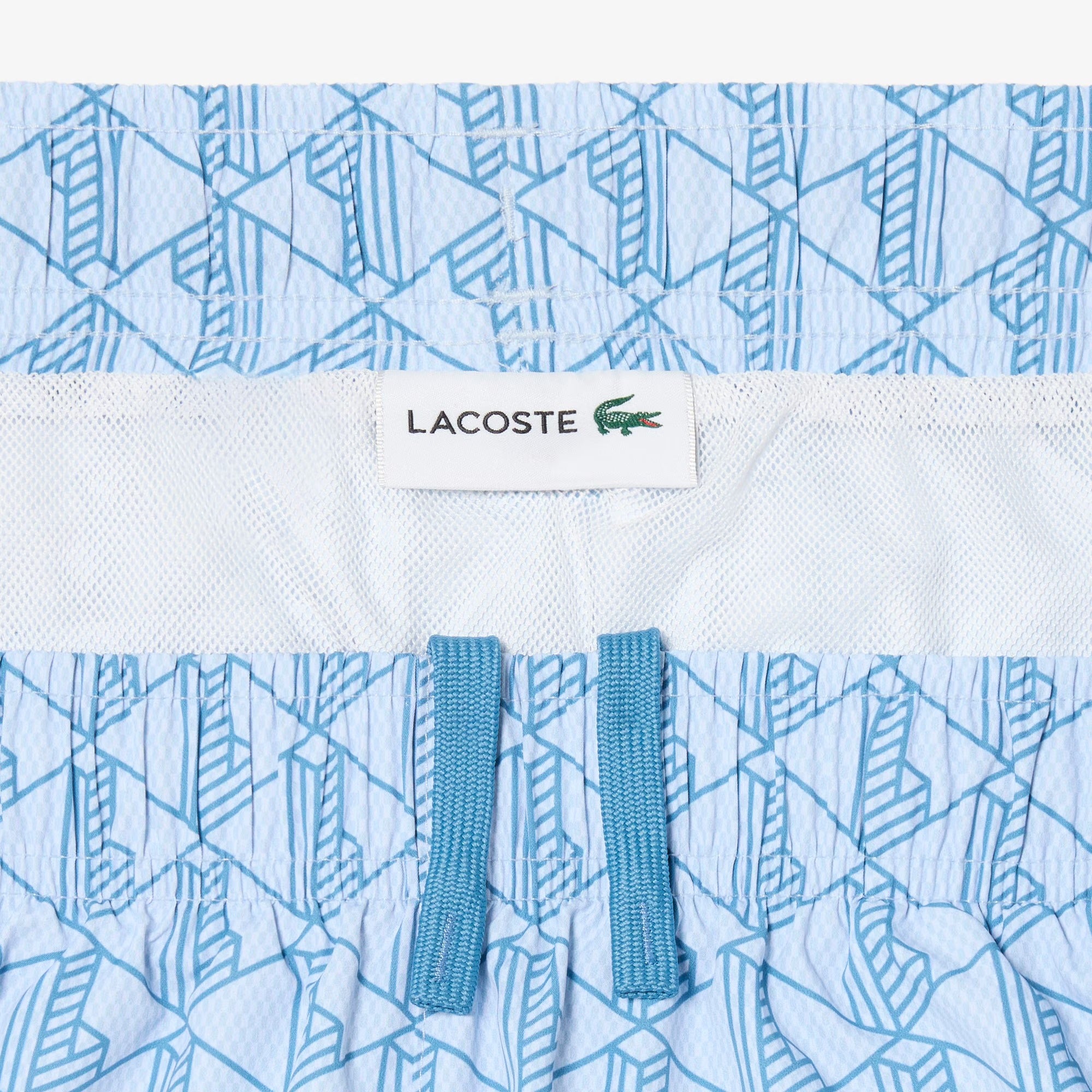 LACOSTE Costume Boxer Uomo Jacquard Monogram-Bleu
