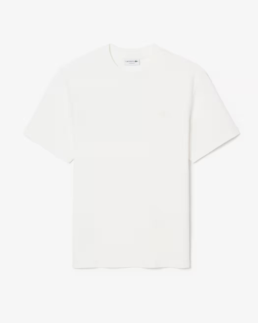 LACOSTE T-Shirt Uomo Jersey Cotone-Bianco