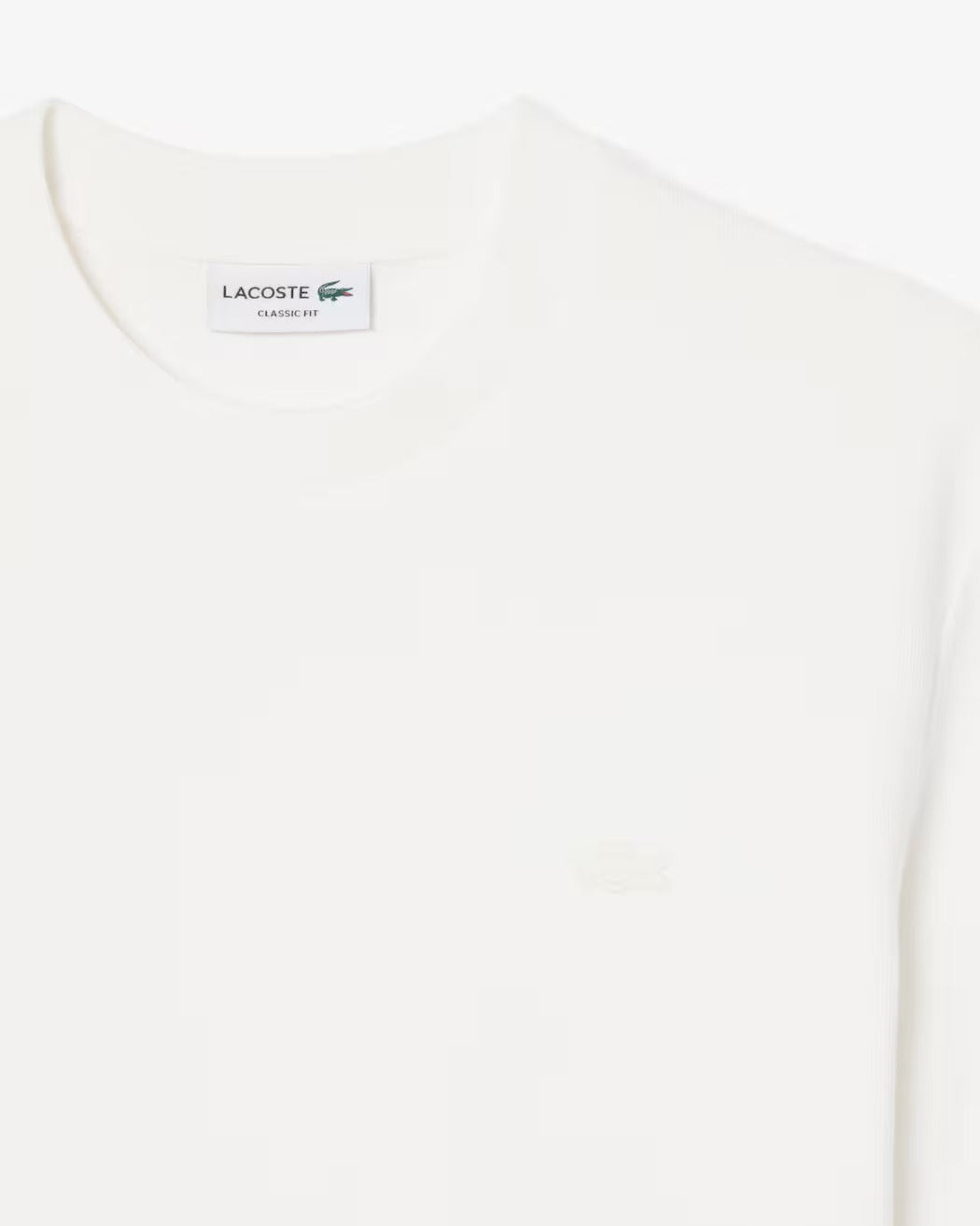 LACOSTE T-Shirt Uomo Jersey Cotone-Bianco