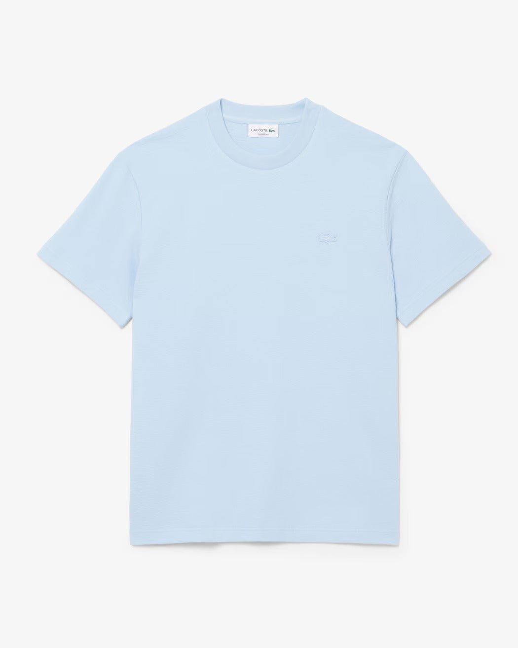 LACOSTE T-Shirt Uomo Jersey Cotone-Blu Chiaro