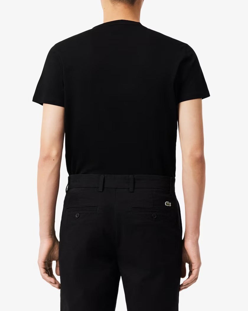 LACOSTE T-Shirt Uomo Cotone Pima-Nero