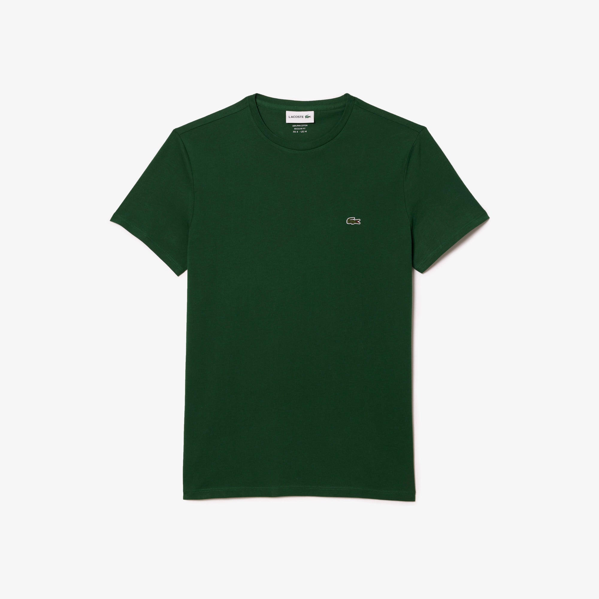 LACOSTE T-Shirt Uomo Cotone Pima-Verde