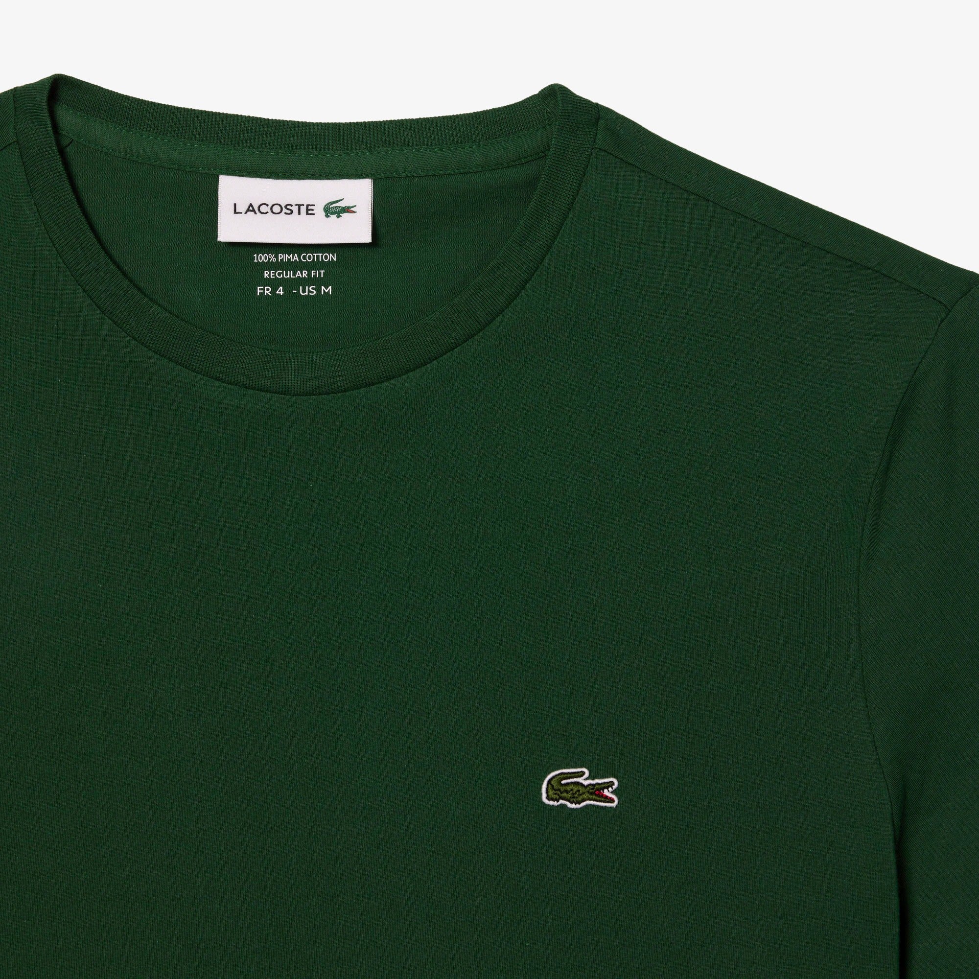 LACOSTE T-Shirt Uomo Cotone Pima-Verde