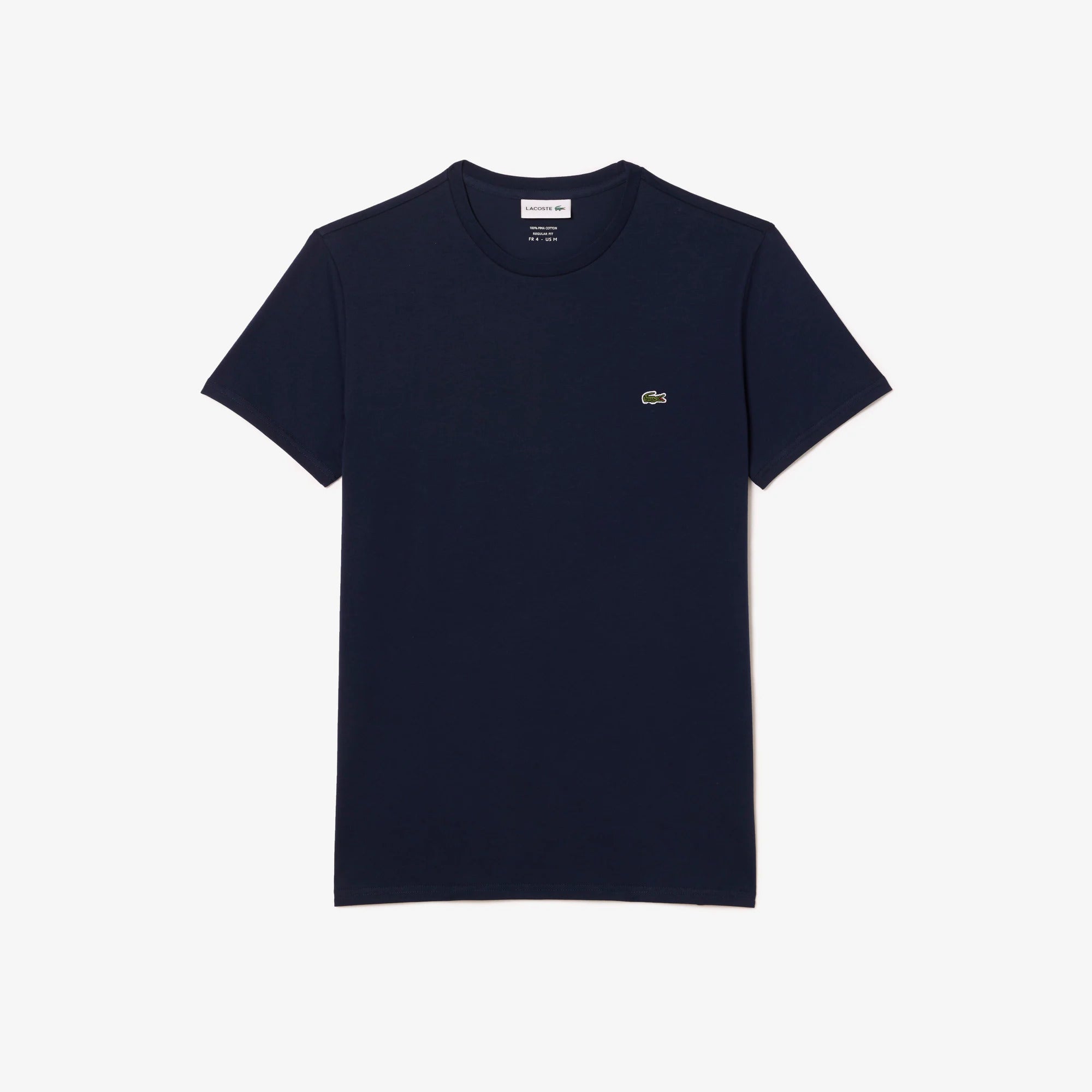 LACOSTE T-Shirt Uomo Cotone Pima-Blu Navy