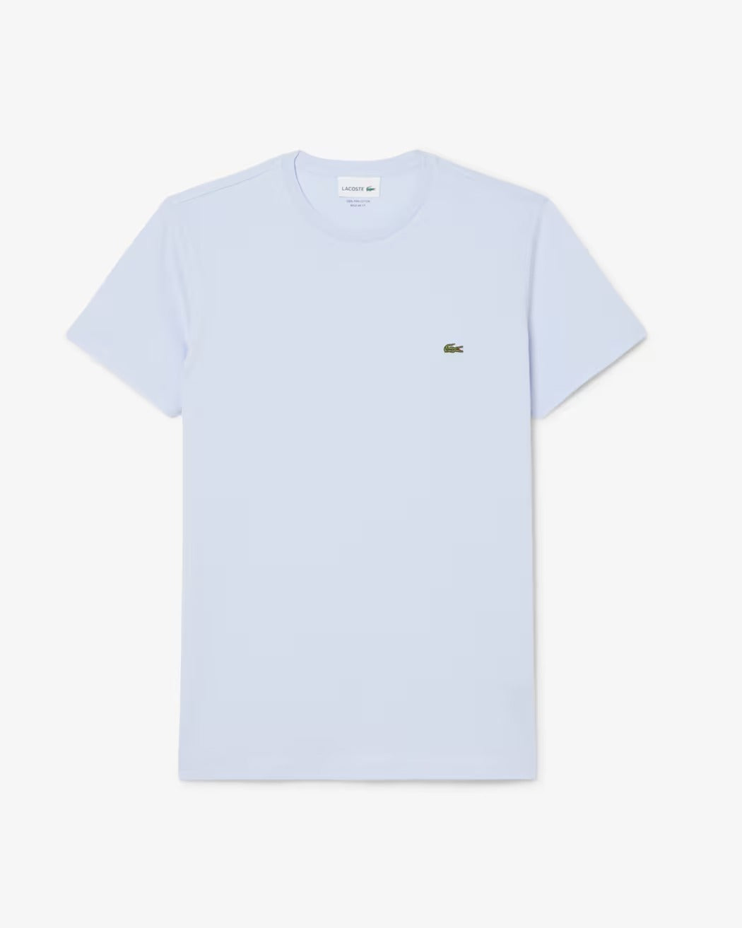 LACOSTE T-Shirt Uomo Cotone Pima-Blu Chiaro