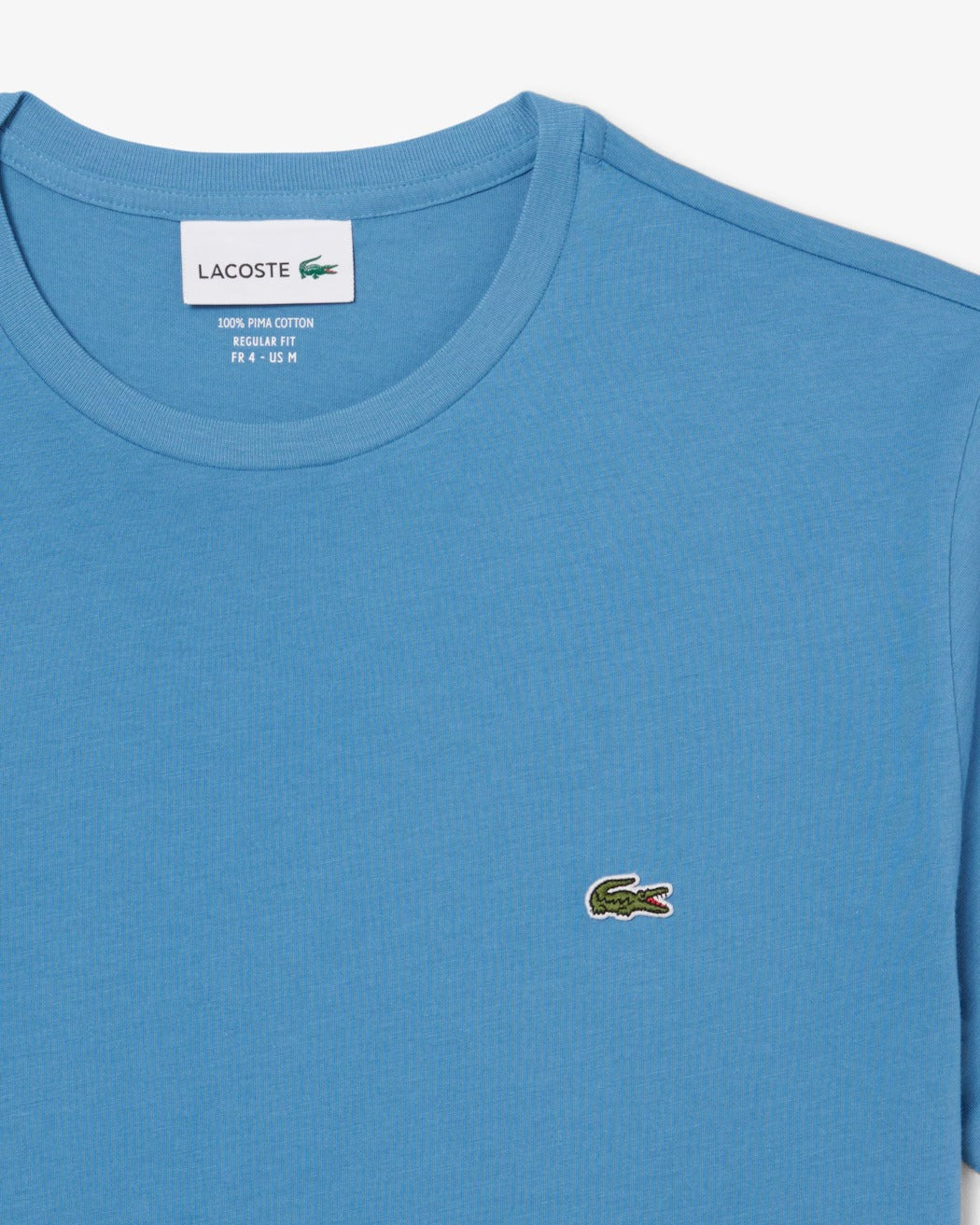 LACOSTE T-Shirt Uomo Cotone Pima-Bleu