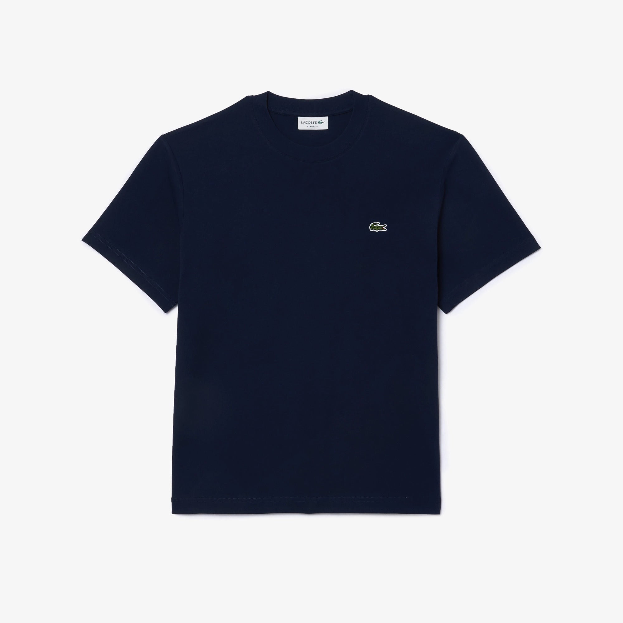 LACOSTE T-Shirt Uomo Cotone-Blu Navy