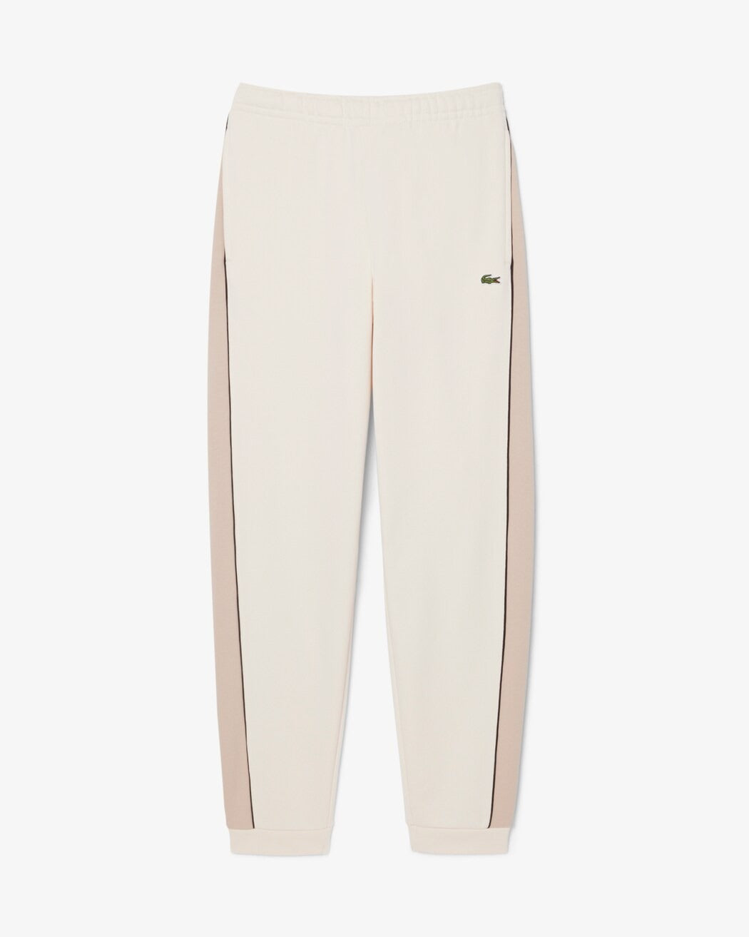 LACOSTE Jogger Uomo Cotone Felpato Color Block-Beige