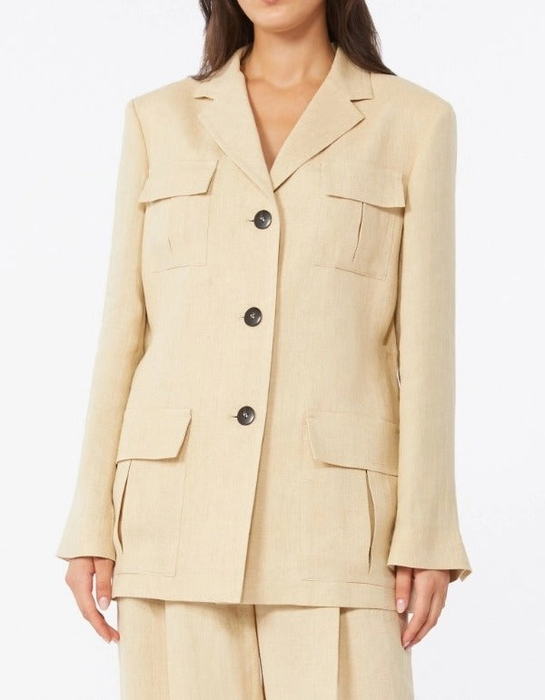 MAX MARA Giacca Donna Adesso Lino Délavé-Coloniale