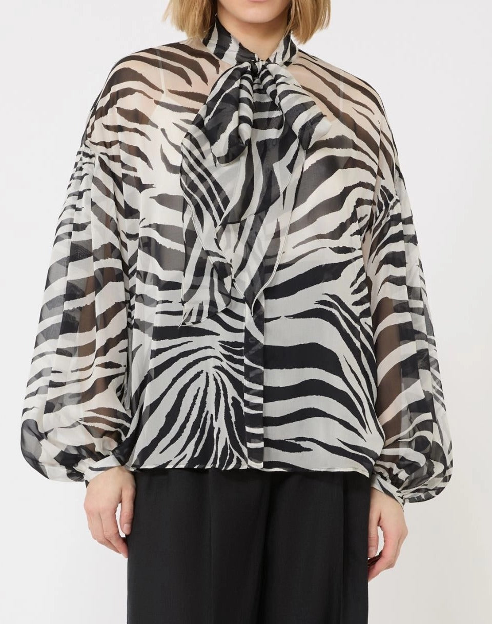 MAX MARA Blusa Donna Ballata-Bianco Nero