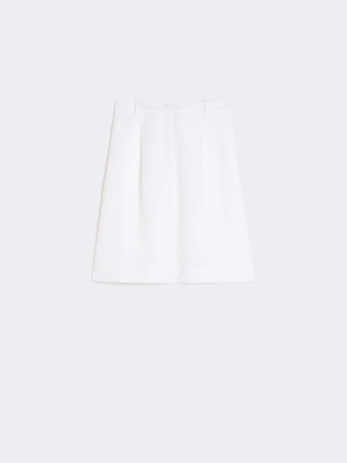 MAX MARA Bermuda Caravan Tela Lino-Bianco