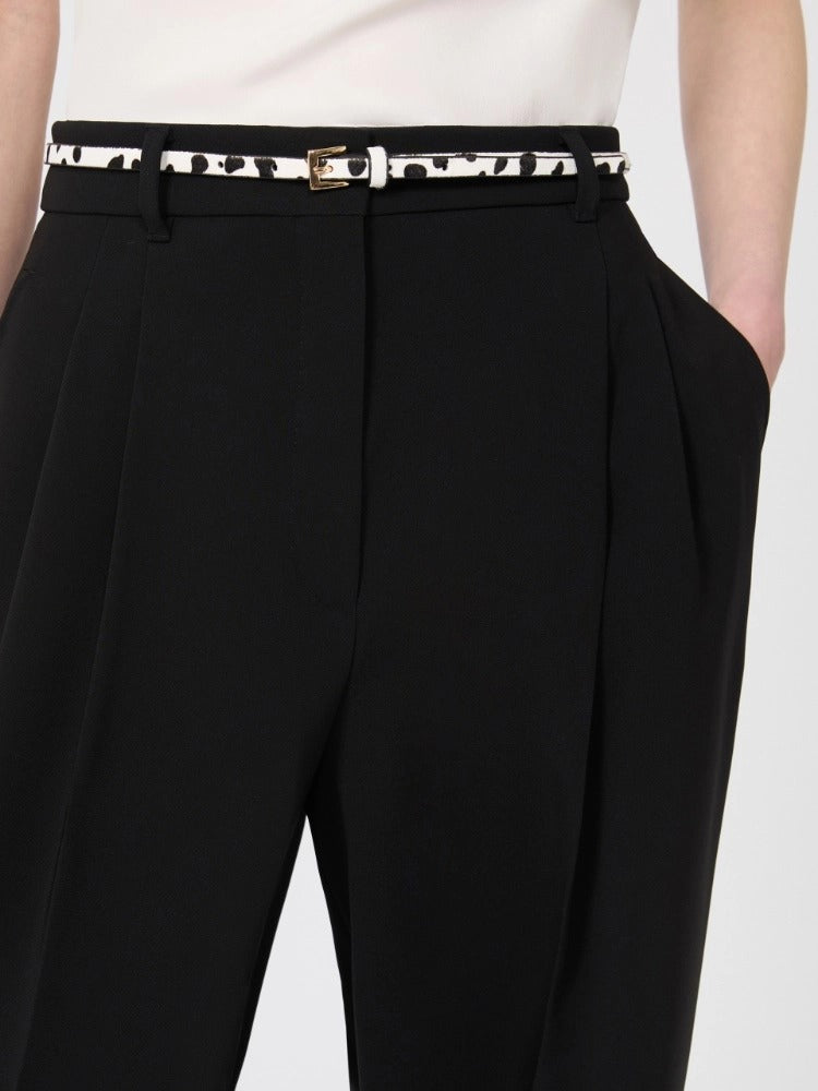 MAX MARA Pantalone Corvino Cady Cintura-Nero