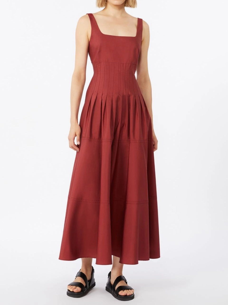 MAX MARA Abito Lungo Feltre-Mattone Rosso