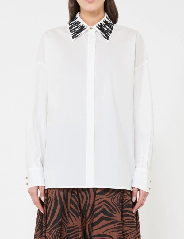 MAX MARA Camicia Gene Popeline Over-Bianco