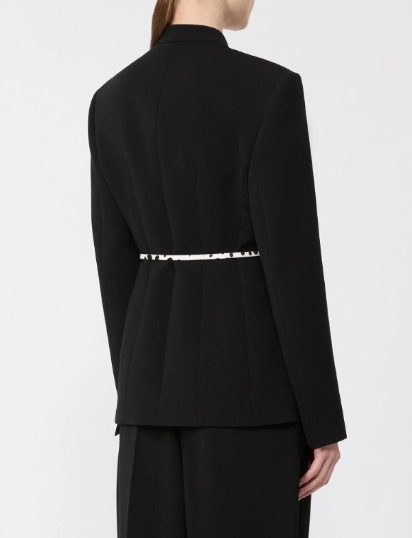 MAX MARA Giacca Quinoa Doppiopetto Cady Cintura-Nero