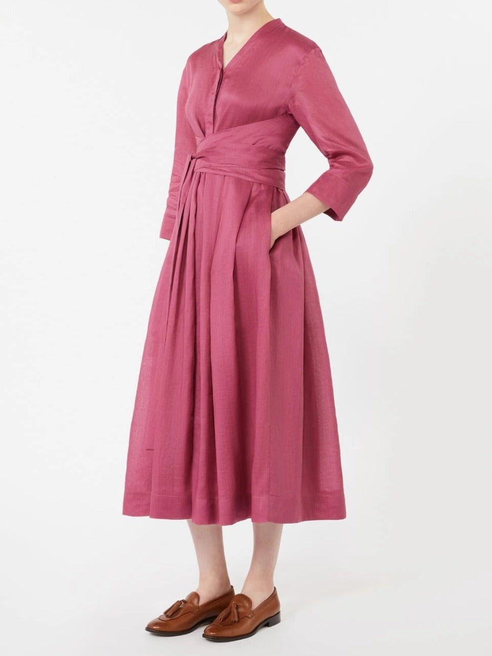 MAX MARA Abito Lungo Camilla-Ciclamino