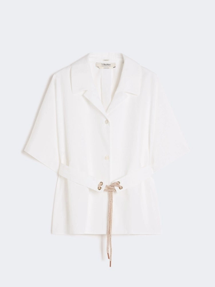 MAX MARA Camicia Carisma Popeline Cotone-Bianco