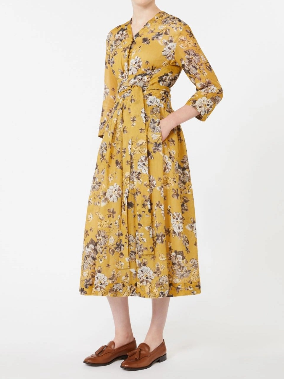 MAX MARA Abito Lungo Estremo-Limone