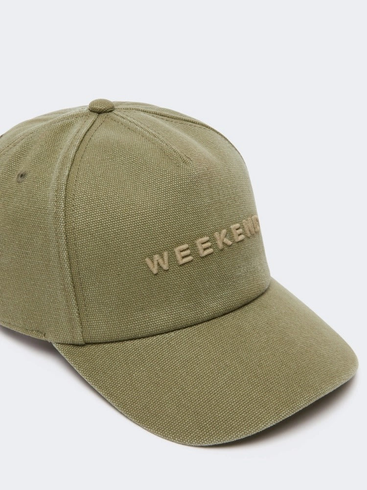 MAX MARA Cappello Baseball Falco Canvas Weekend-Verde Kaki