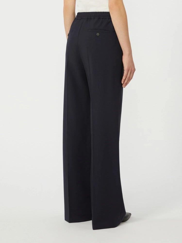 MAX MARA Pantalone Mallo Tela Lana-Blu