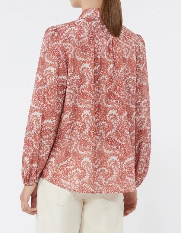 MAX MARA Camicia Periodi Voile Stampa-Ciliegia