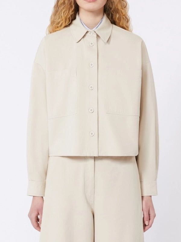 MAX MARA Camicia Radente Drill Cotone-Sabbia