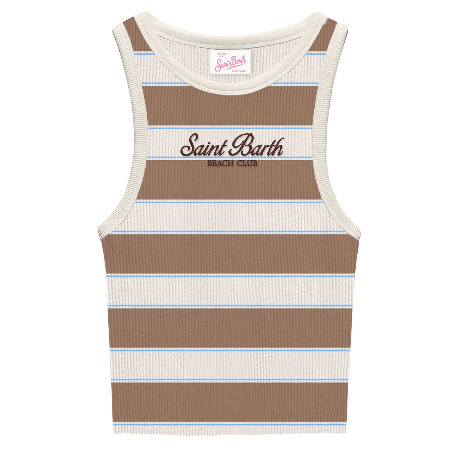 MC2 SAINT BARTH Top Donna Ada-Stripes Marrone