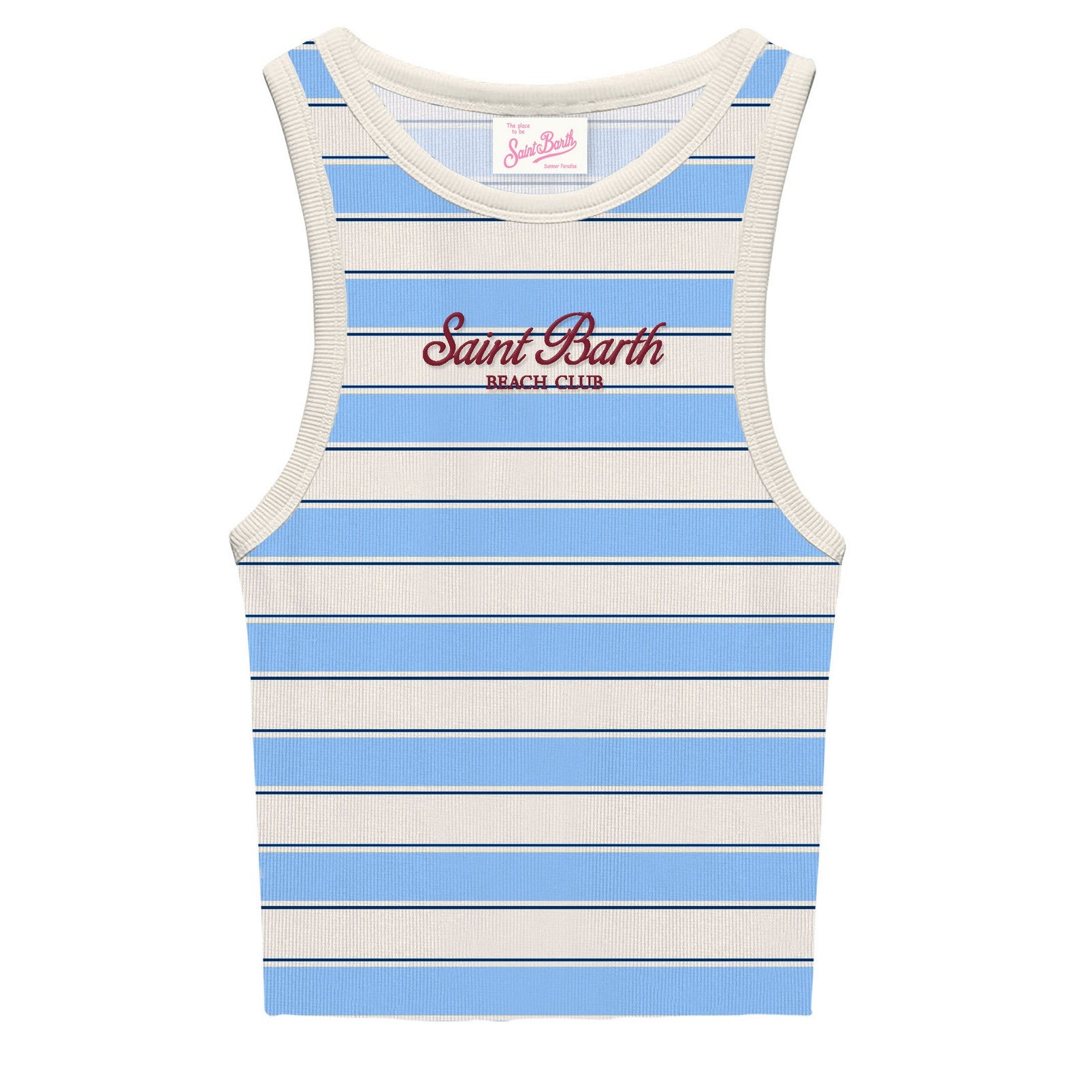 MC2 SAINT BARTH Top Donna Ada-Stripes Azzurro