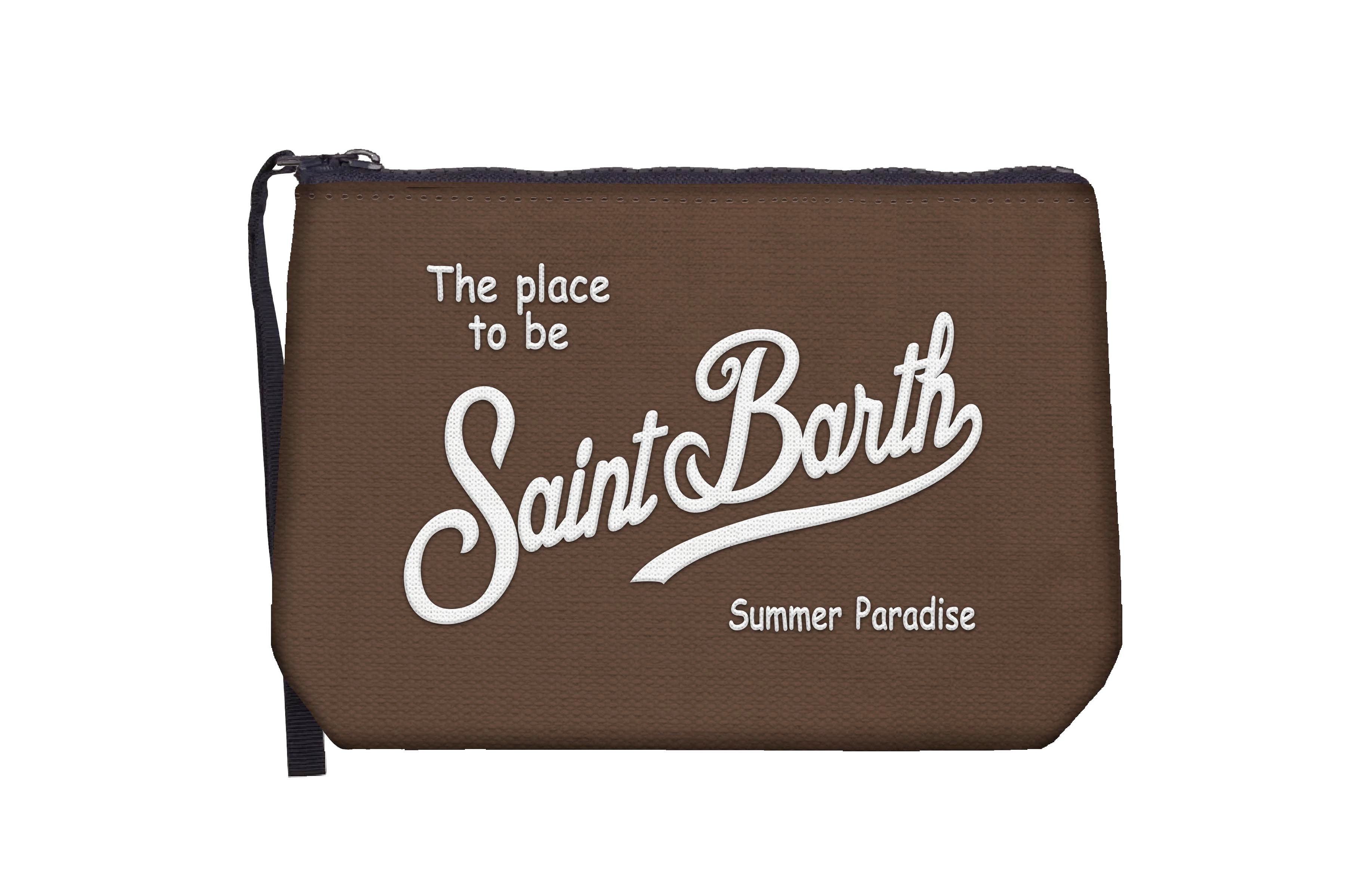 MC2 SAINT BARTH Pochette ALINE CANVAS-Marrone