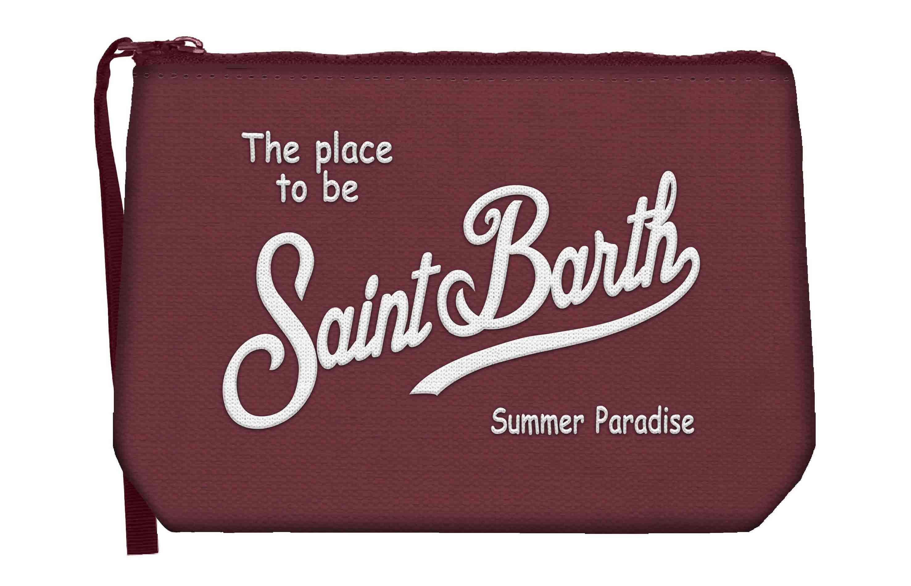 MC2 SAINT BARTH Pochette ALINE CANVAS-Bordeaux
