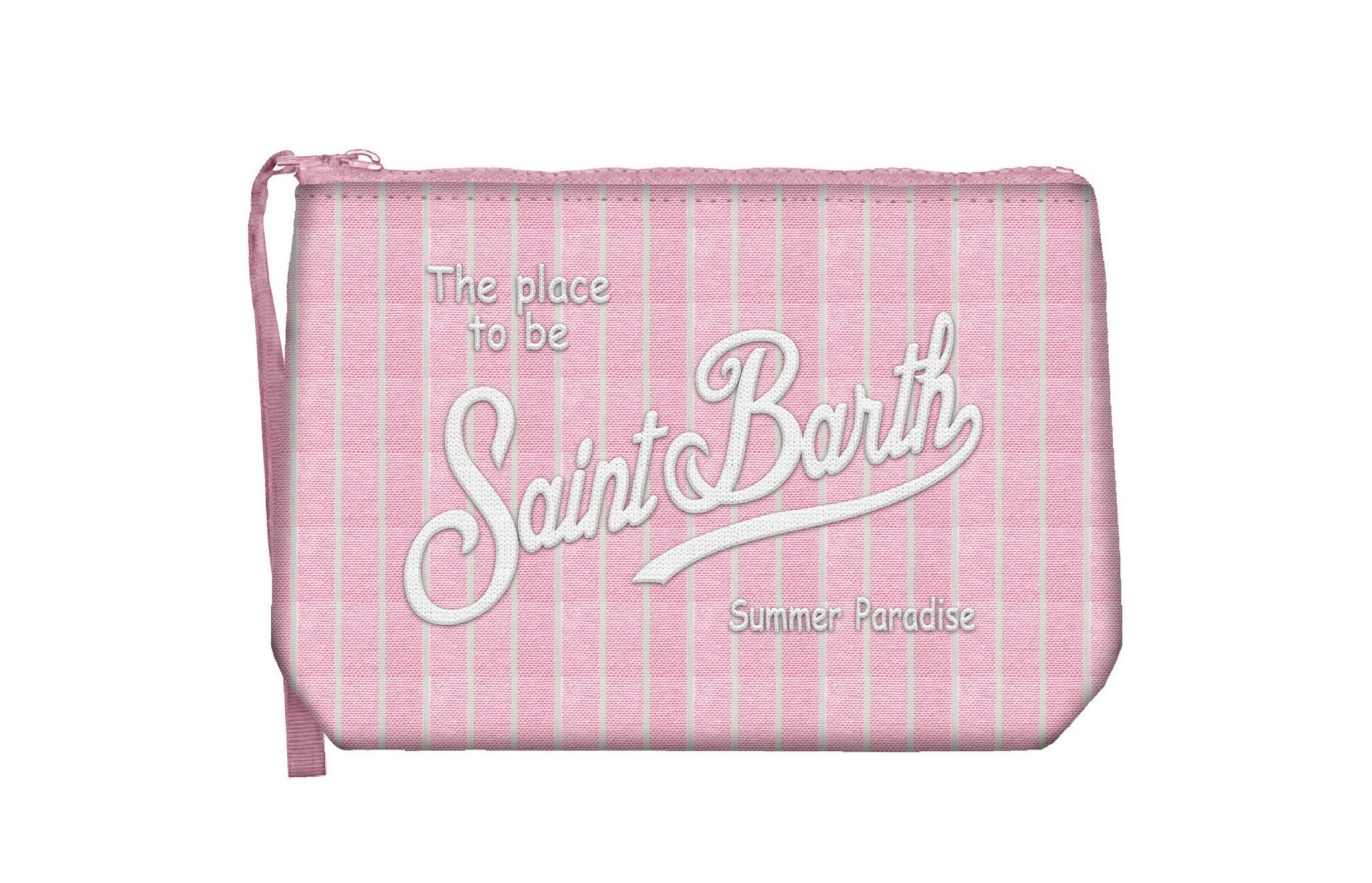 MC2 SAINT BARTH Pochette ALINE COTTON-Big Stripes Rosa