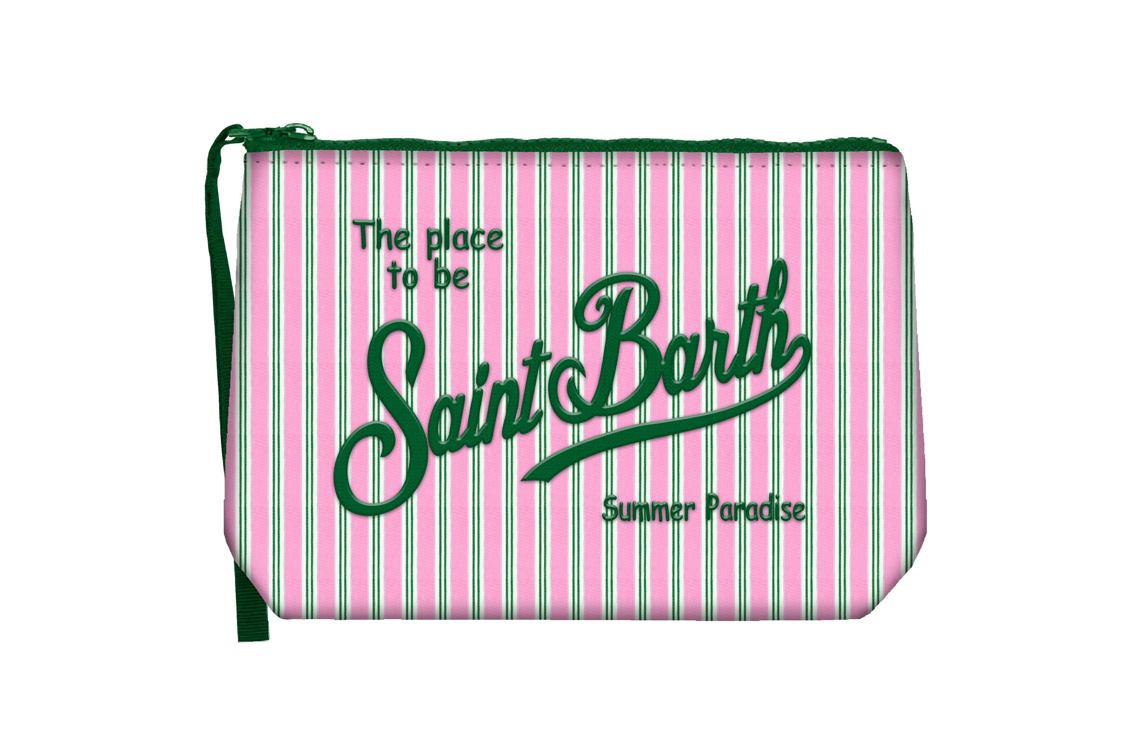 MC2 SAINT BARTH Pochette ALINE COTTON-Micro Triple Stripes Rosa