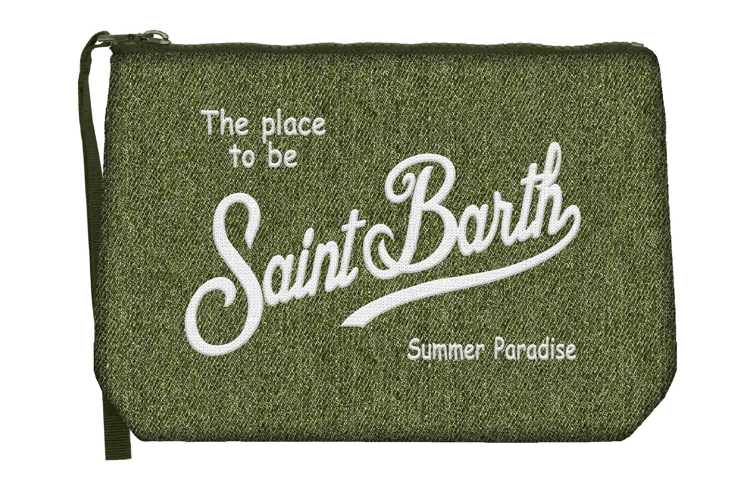 MC2 SAINT BARTH Pochette ALINE DENIM-Verde