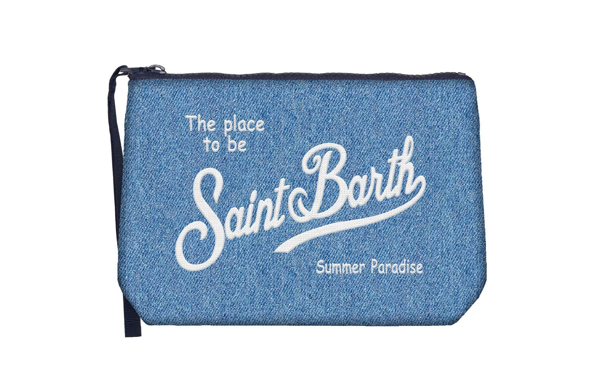 MC2 SAINT BARTH Pochette ALINE DENIM-Blu Chiaro