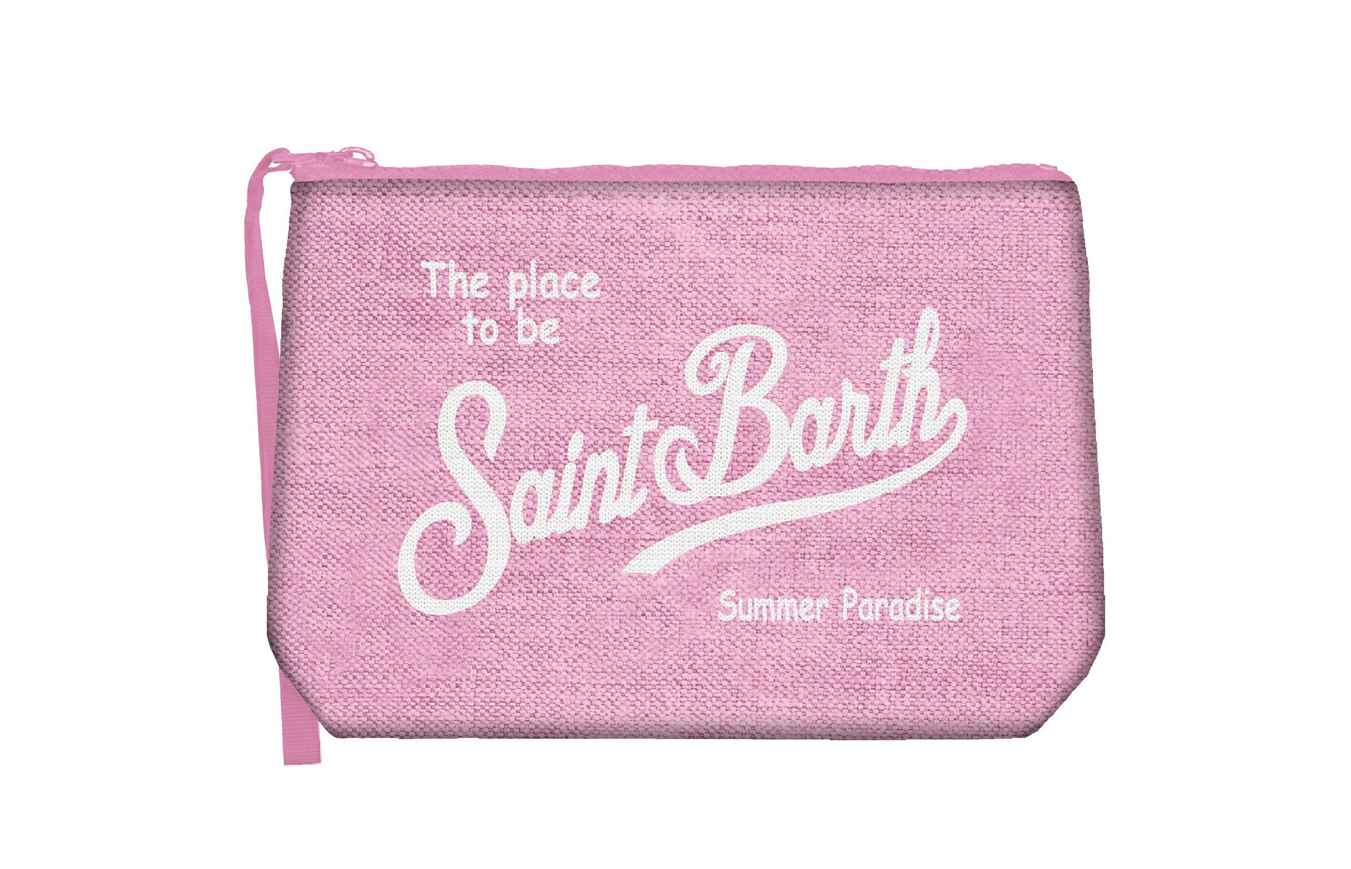 MC2 SAINT BARTH Pochette ALINE LINEN-Rosa