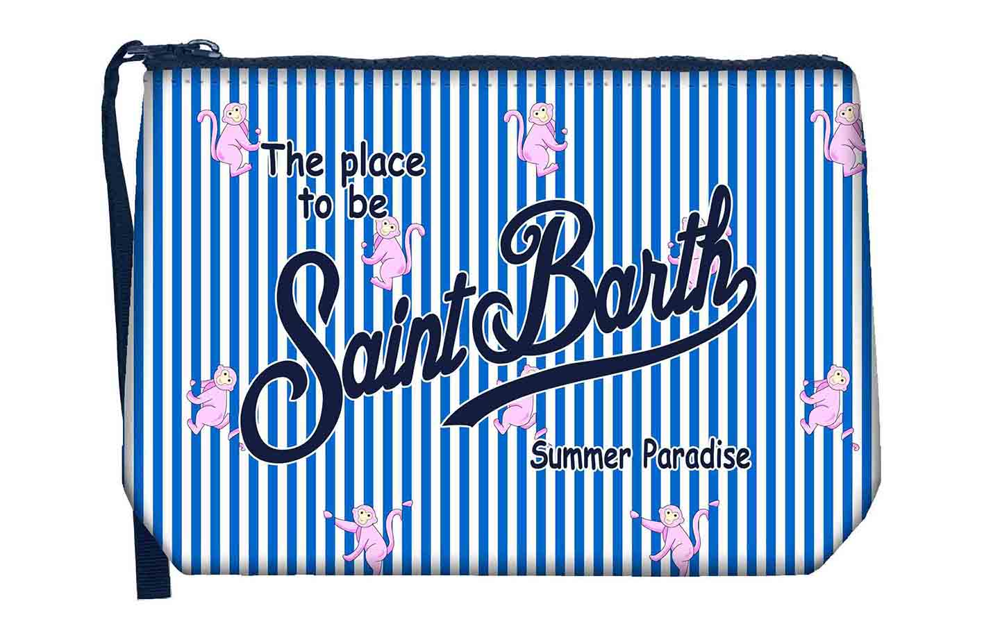 MC2 SAINT BARTH Pochette ALINE-Monkey Stripes Blu