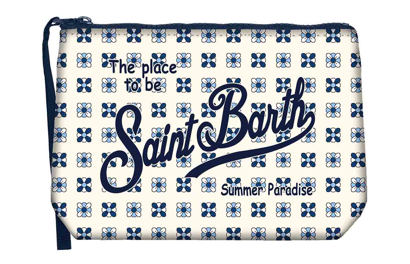 MC2 SAINT BARTH Pochette ALINE-Celestie Tie Bianco
