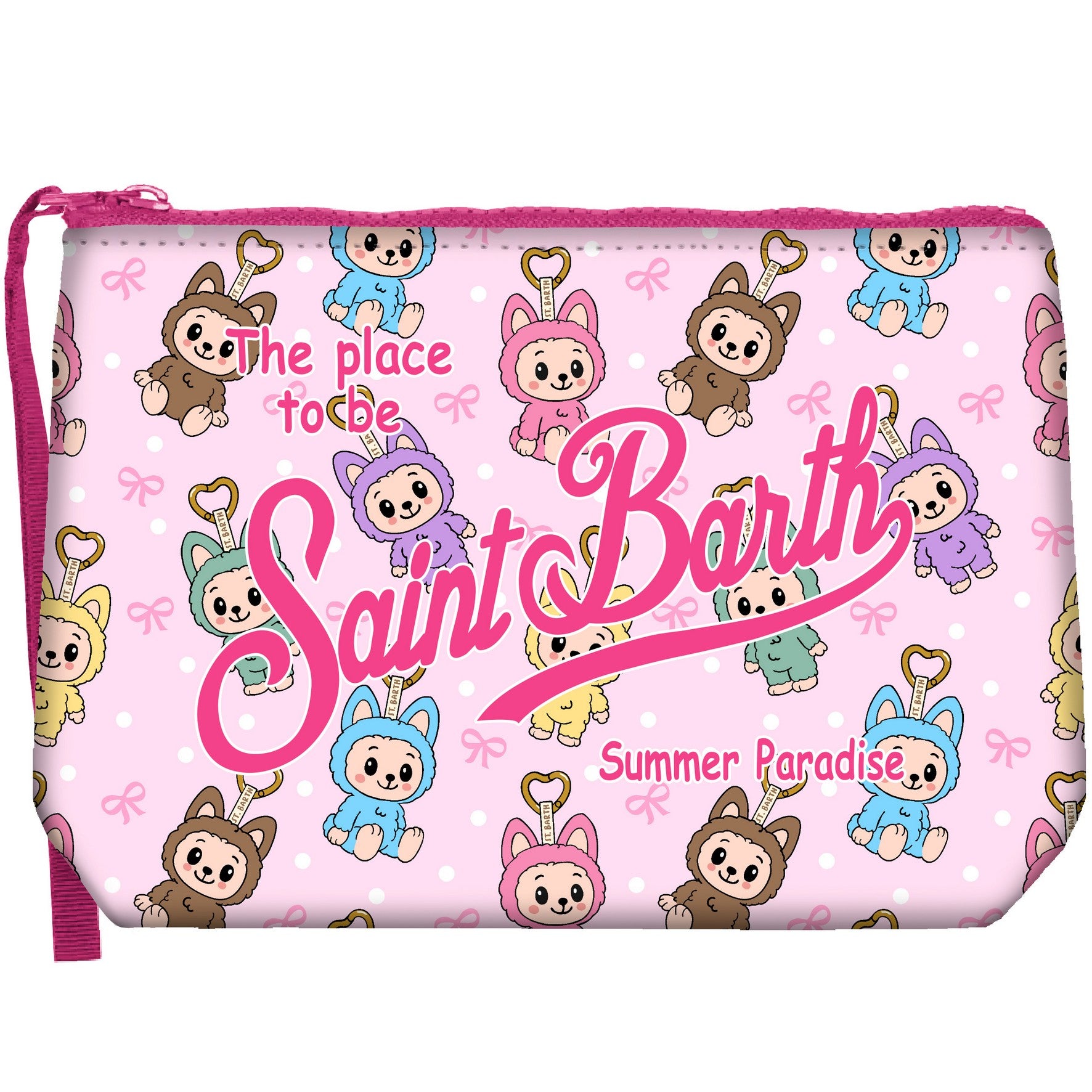 MC2 SAINT BARTH Pochette ALINE-Puppy Charms Rosa