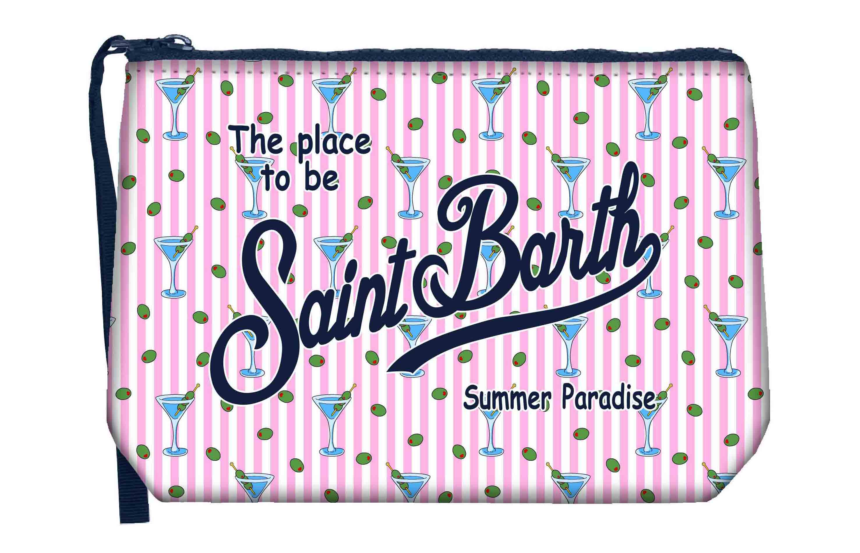 MC2 SAINT BARTH Pochette ALINE-Dry Cocktail Stripes Rosa