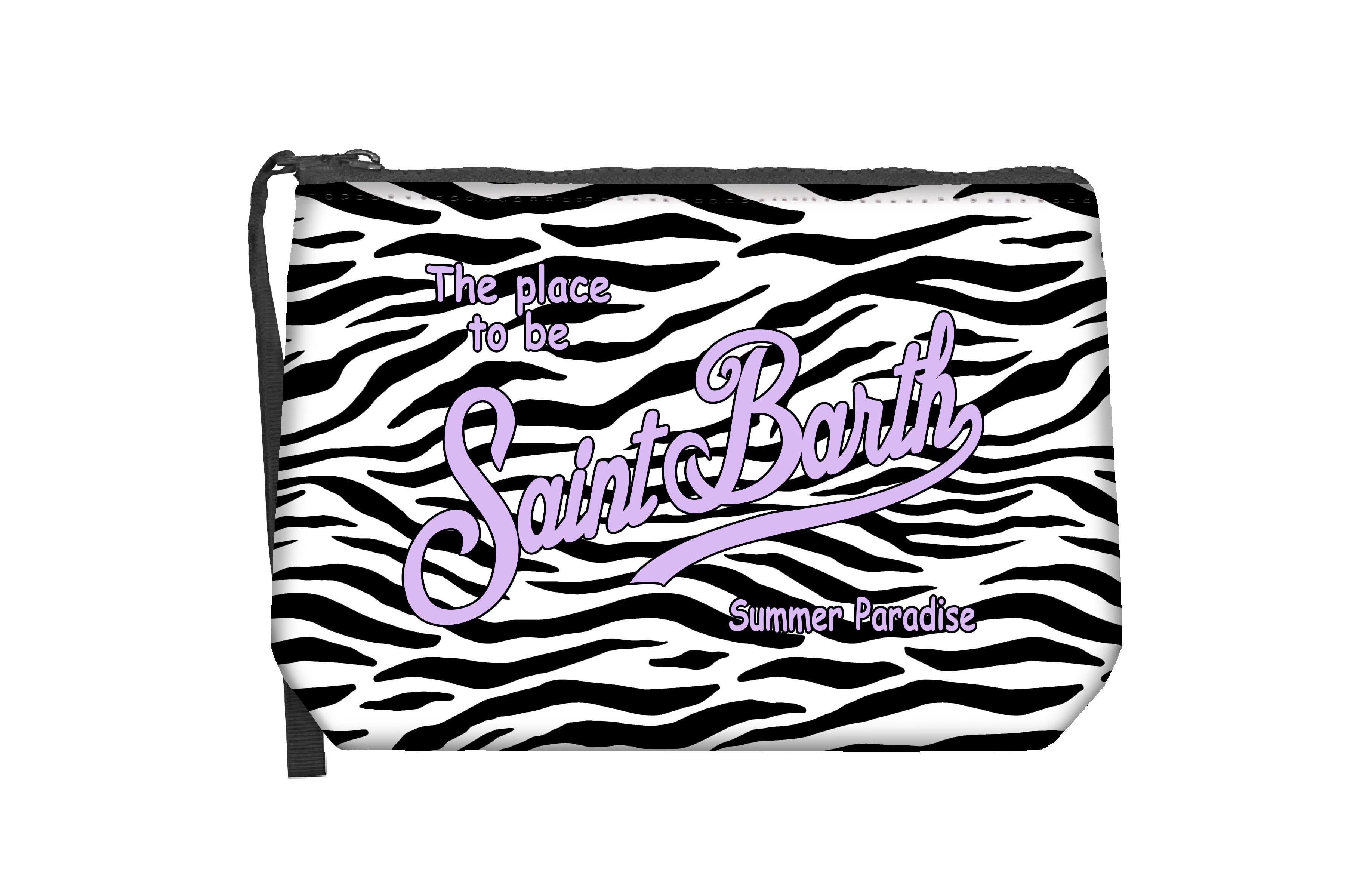 MC2 SAINT BARTH Pochette ALINE-Zebra Bianco/Nero