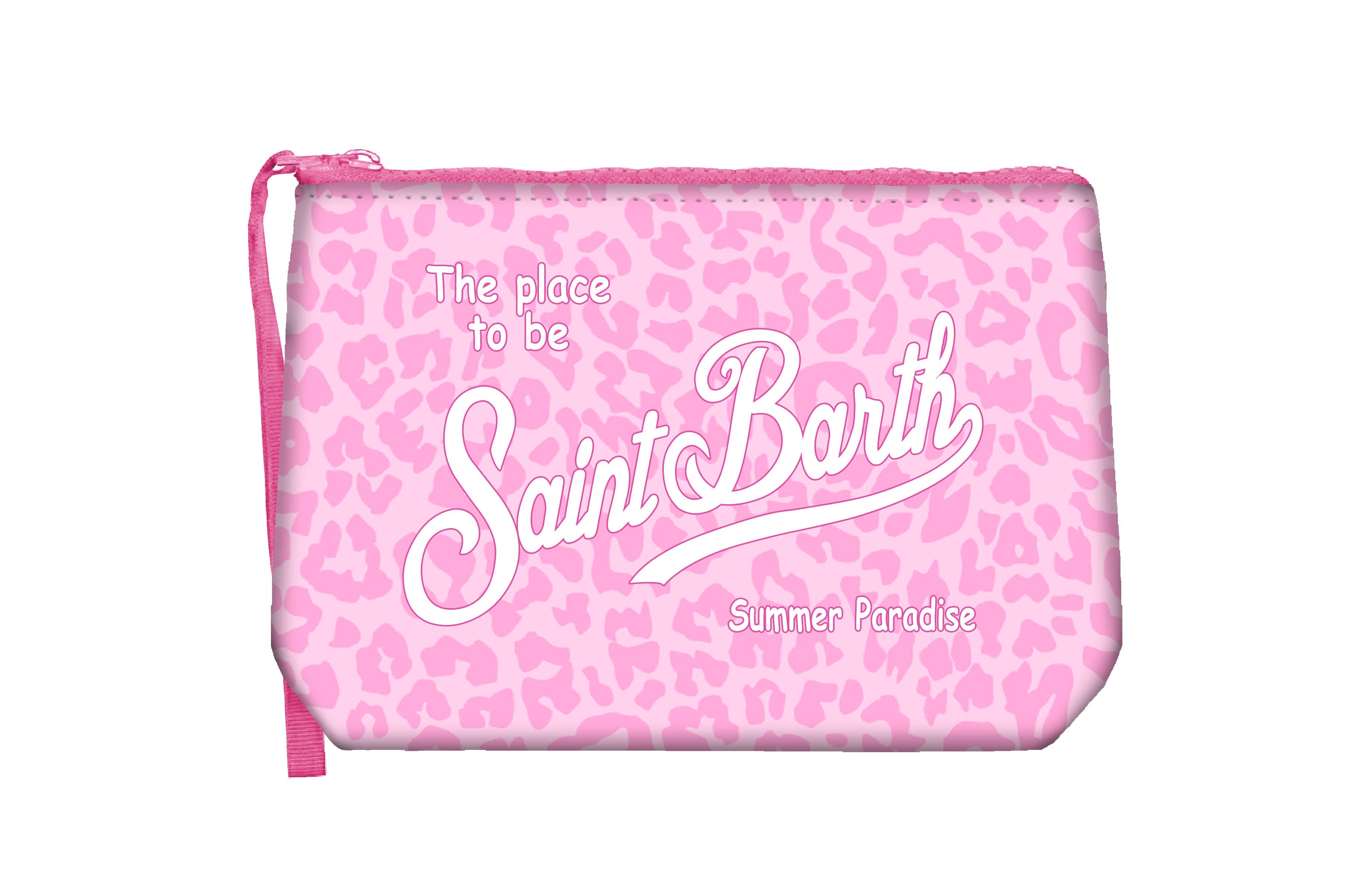MC2 SAINT BARTH Pochette ALINE-Pastel Leopard Rosa