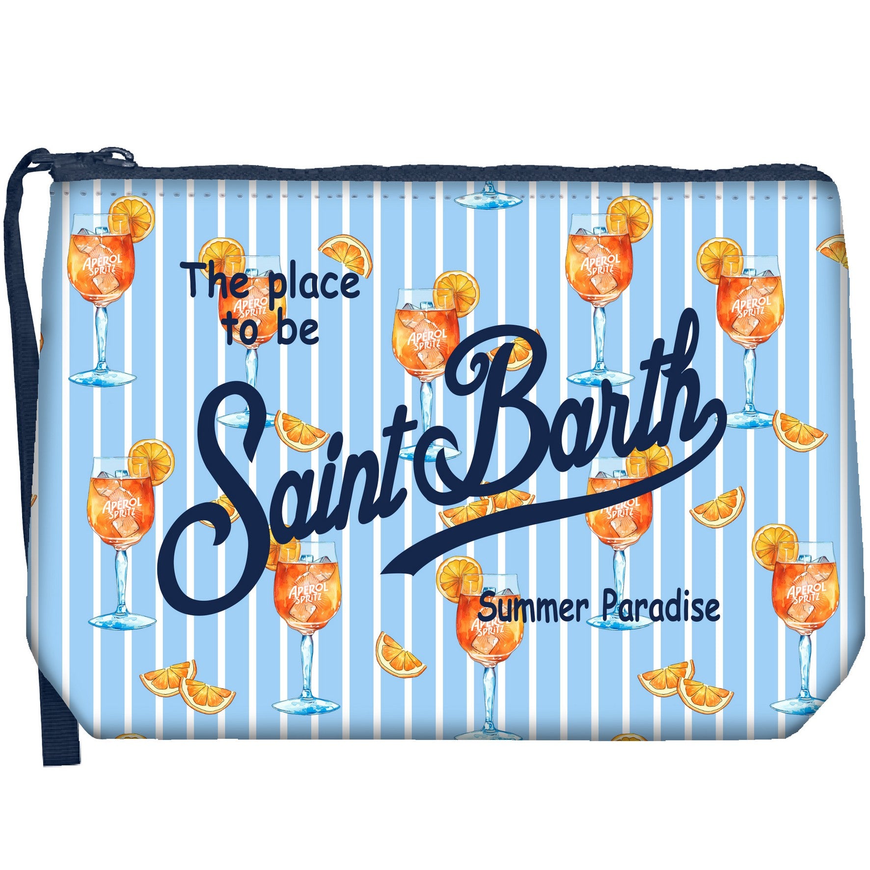 MC2 SAINT BARTH Pochette ALINE-Cocktail Stripes Azzurro