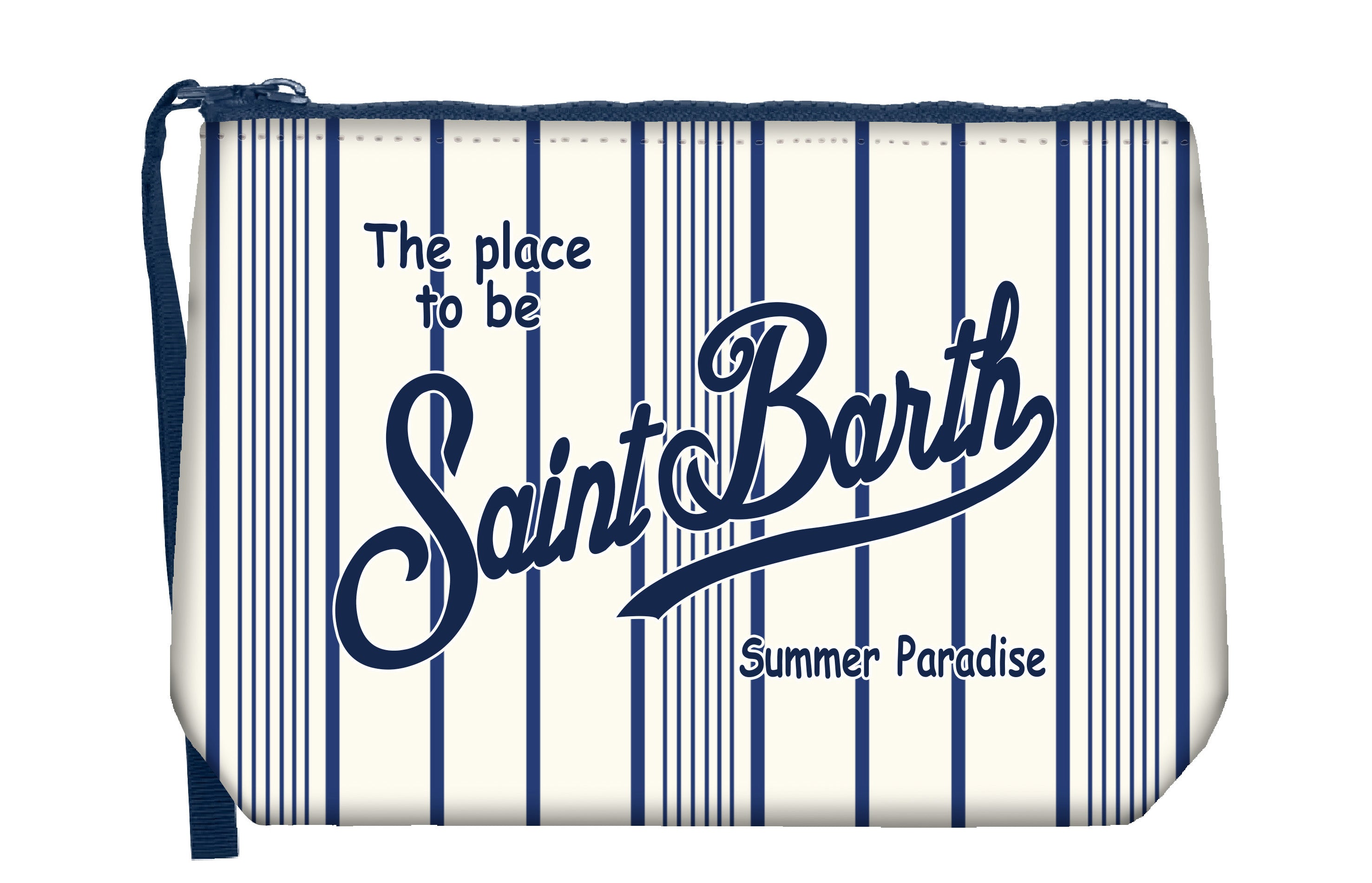 MC2 SAINT BARTH Pochette ALINE-Relax Stripes Panna/Navy