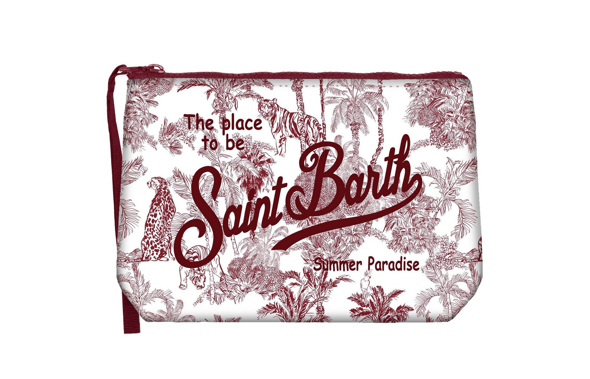 MC2 SAINT BARTH Pochette ALINE-Jungle Bordeaux