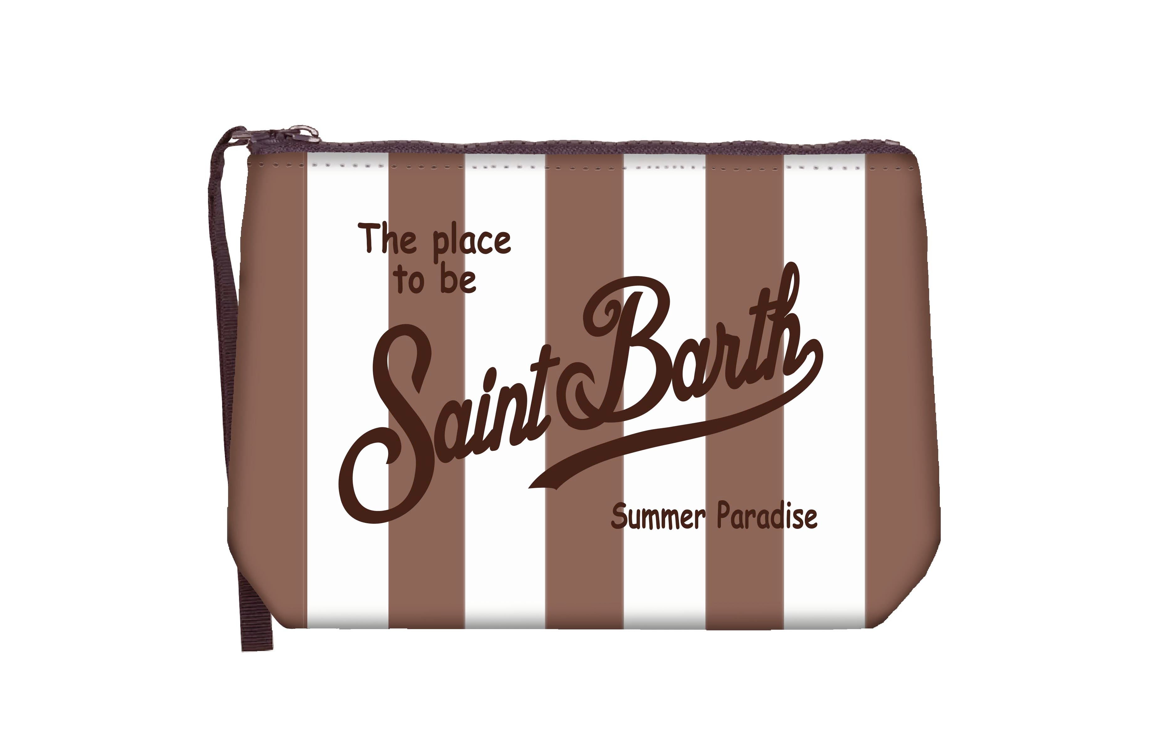 MC2 SAINT BARTH Pochette ALINE-Stripes Pop Marrone