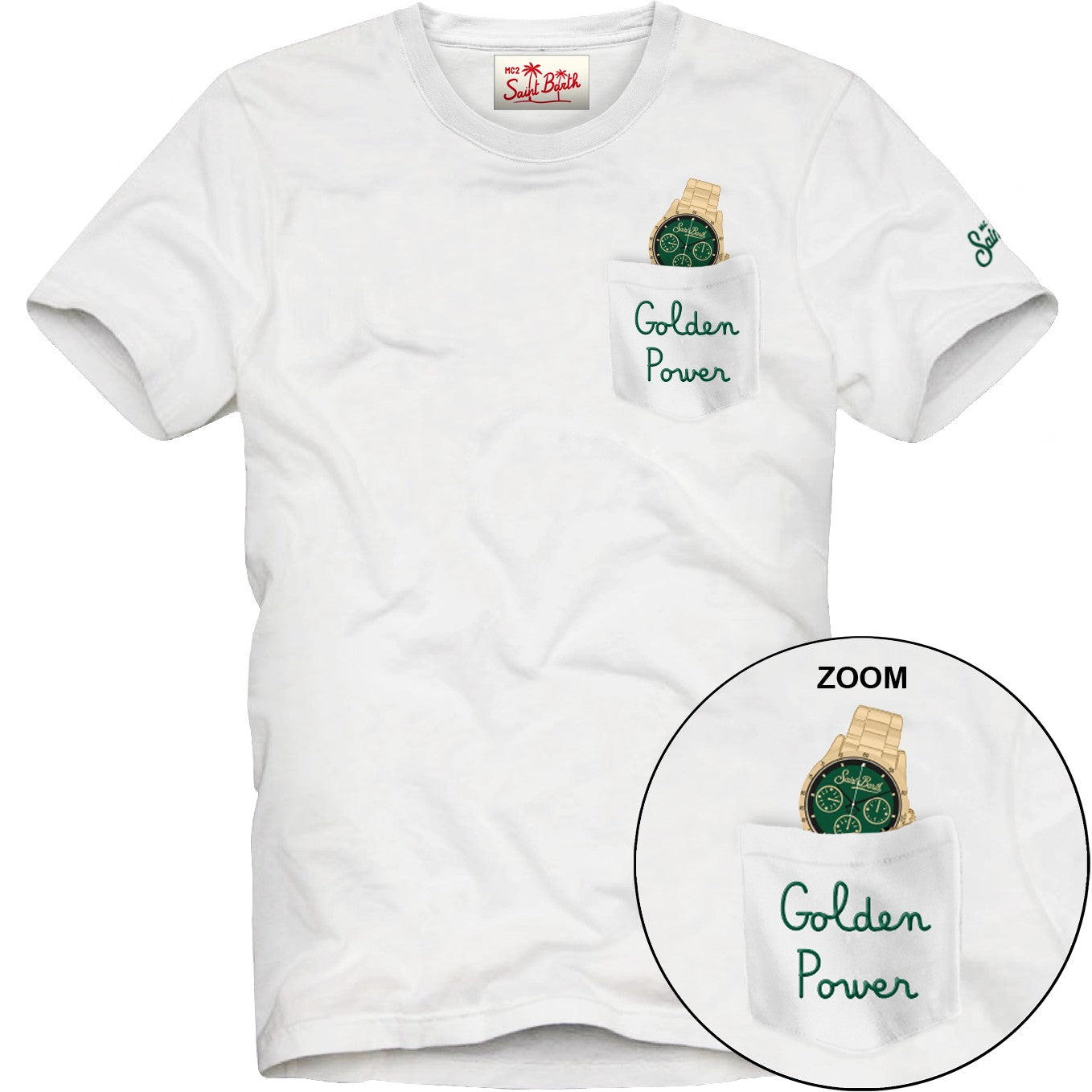 MC2 SAINT BARTH T-Shirt Uomo AUSTIN-Golden Power Bianco