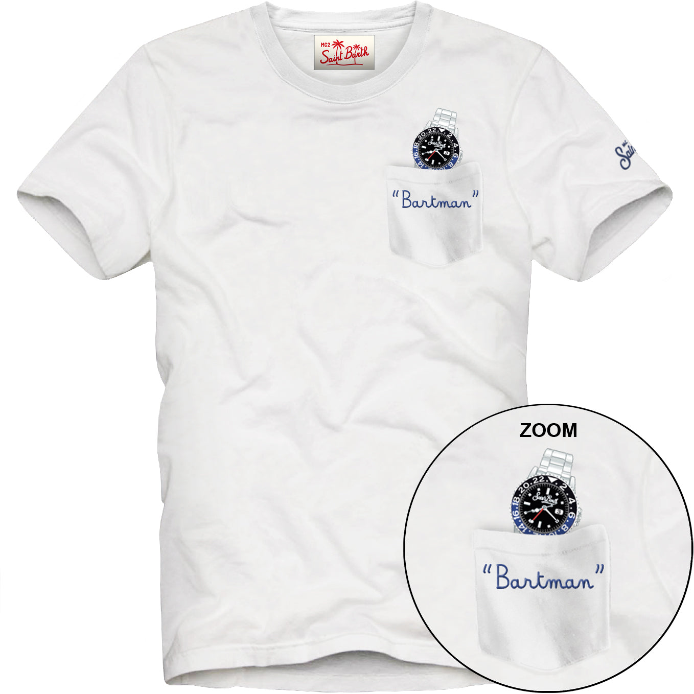 MC2 SAINT BARTH T-Shirt Uomo AUSTIN-Bartman Bianco